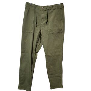 Judy Blue Pants Women Size 15/32 (XL) Green High Elastic Waist Drawstring